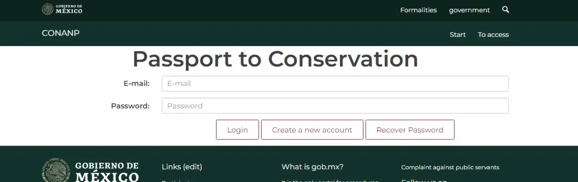 Loreto, CONANP website to start the purchase of your annual conservation pass