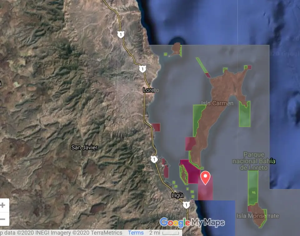 No fish zones loreto bay, protected areas loreto, no fishing areas